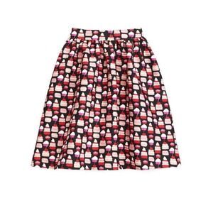 NWT Kate Spade Magnolia Petit Four Cupcake Full Skirt Black Pink $298 Sz 2 Xs